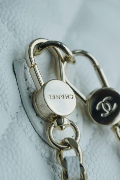 REPLICA CHANEL CLASSIC MINI BACKPACK CAVIAR WHITE #4035 - Image 14