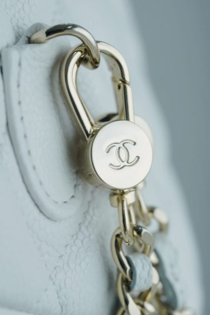 REPLICA CHANEL CLASSIC MINI BACKPACK CAVIAR WHITE #4035 - Image 16