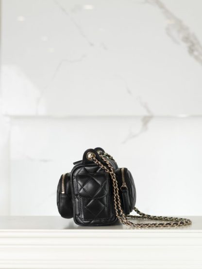 REPLICA CHANEL SMALL CAMERA CASE BLACK #4032 - Image 3