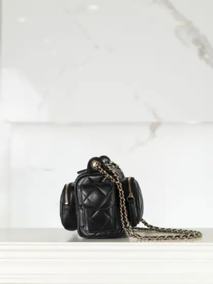 REPLICA CHANEL SMALL CAMERA CASE BLACK #4032 - Image 3