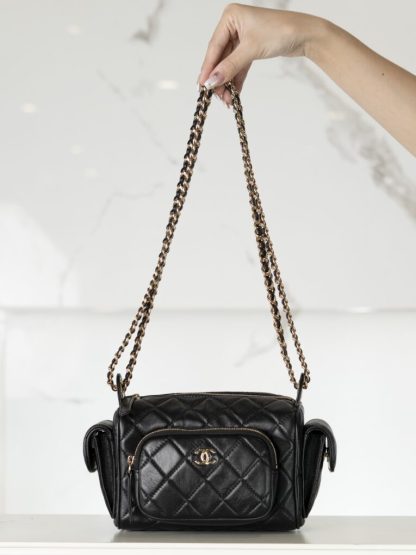 REPLICA CHANEL SMALL CAMERA CASE BLACK #4032 - Image 4