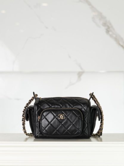 REPLICA CHANEL SMALL CAMERA CASE BLACK #4032 - Image 5
