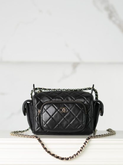 REPLICA CHANEL SMALL CAMERA CASE BLACK #4032 - Image 6