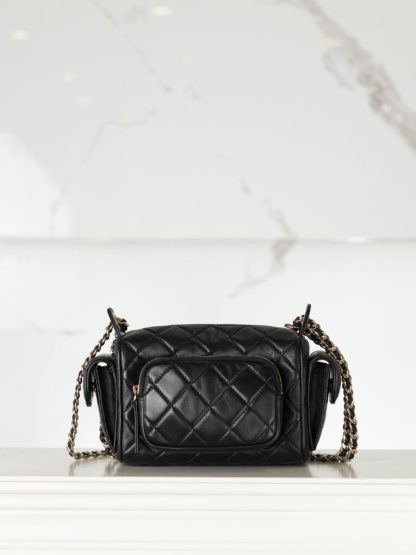 REPLICA CHANEL SMALL CAMERA CASE BLACK #4032 - Image 8
