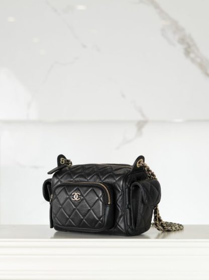 REPLICA CHANEL SMALL CAMERA CASE BLACK #4032 - Image 9