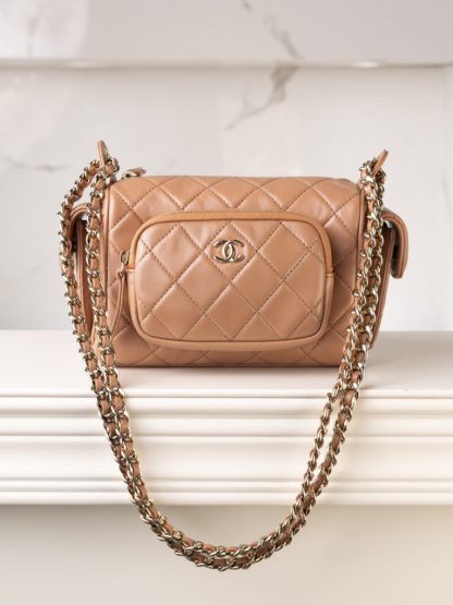 REPLICA CHANEL SMALL CAMERA CASE CARAMEL #4033 - Image 21