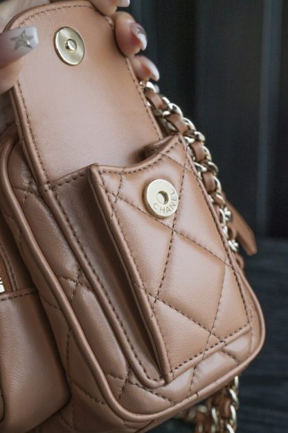 REPLICA CHANEL SMALL CAMERA CASE CARAMEL #4033 - Image 3