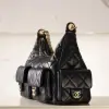 REPLICA CHANEL MAXI HOBO BAG BLACK LAMBSKIN 2025 #4036 - Image 8