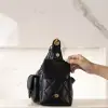 REPLICA CHANEL MAXI HOBO BAG BLACK LAMBSKIN 2025 #4036 - Image 4