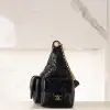 REPLICA CHANEL MAXI HOBO BAG BLACK LAMBSKIN 2025 #4036 - Image 9