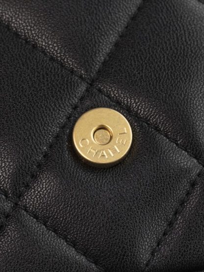 REPLICA CHANEL MAXI HOBO BAG BLACK LAMBSKIN 2025 #4036 - Image 14