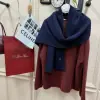  Loro Piana Vallé Scarf Cashmere Navy Blue #4017 - Image 9