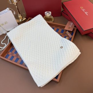 Replica Loro Piana Vallé Scarf Cashmere White #4015