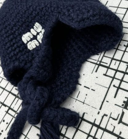  Miu Miu Wool trapper hat with Scarf #4079 - Image 13