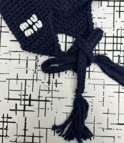  Miu Miu Wool trapper hat with Scarf #4079 - Image 15