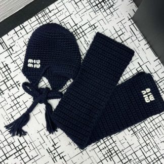 Replica Miu Miu Wool trapper hat with Scarf #4079