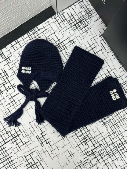 Replica Miu Miu Wool trapper hat with Scarf #4079