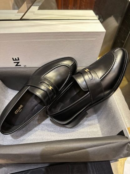 REPLICA CELINE MALAQUAIS TRIOMPHE LOAFER IN POLISHED BULL #3927 - Image 2