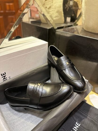REPLICA CELINE MALAQUAIS TRIOMPHE LOAFER IN POLISHED BULL #3927 - Image 4