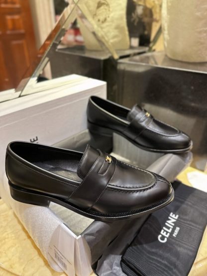 REPLICA CELINE MALAQUAIS TRIOMPHE LOAFER IN POLISHED BULL #3927 - Image 7