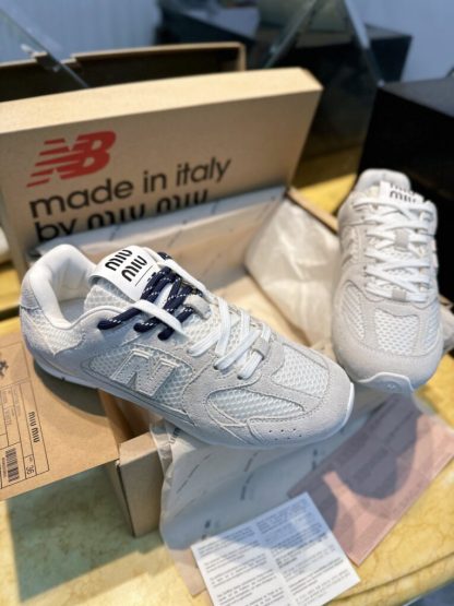  New Balance X Miu Miu 530 SL suede and mesh sneakers #4030 - Image 7