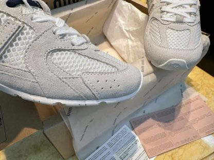  New Balance X Miu Miu 530 SL suede and mesh sneakers #4030 - Image 17