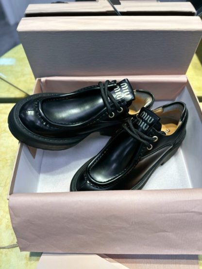  Miu Miu Leather lace-up shoes  #4028 - Image 4