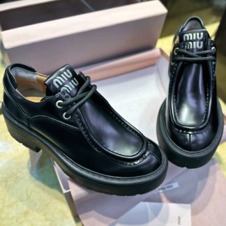 Replica Miu Miu Leather lace-up shoes #4028