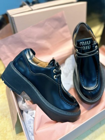  Miu Miu Leather lace-up shoes  #4028 - Image 6