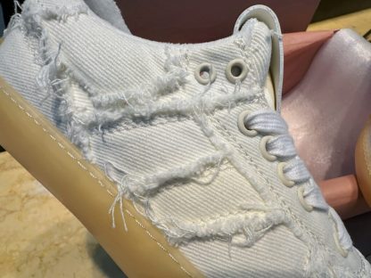  Miu Miu Denim sneakers White #4024 - Image 16