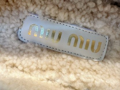  Miu Miu suede loafers with fur metal coin #4027 - Image 15
