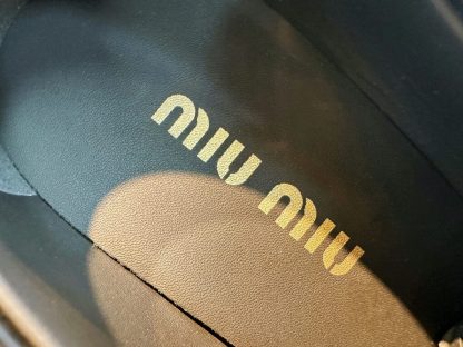  Miu Miu Brushed leather loafers metal coin #4025 - Image 13