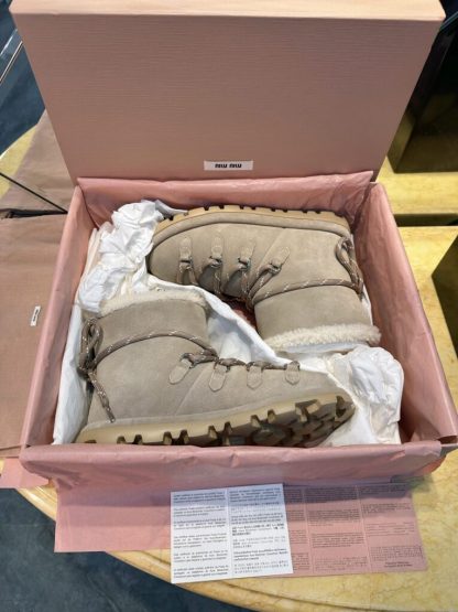  Miu Miu Suede booties Beige #4023 - Image 10