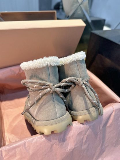  Miu Miu Suede booties Beige #4023 - Image 15