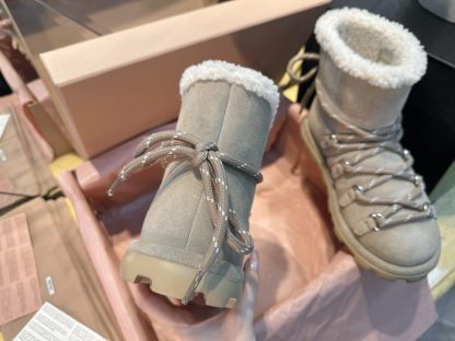  Miu Miu Suede booties Beige #4023 - Image 7