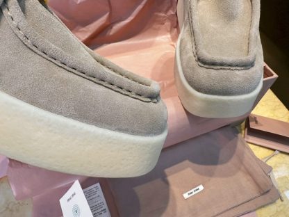  Miu Miu Suede delave wedge ankle boots #4021 - Image 5