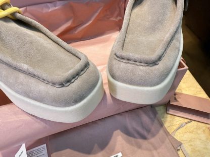  Miu Miu Suede delave wedge ankle boots #4021 - Image 10