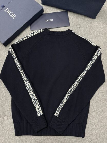  Dior Sweater with Dior Oblique Inserts Deep Blue #4109 - Image 4