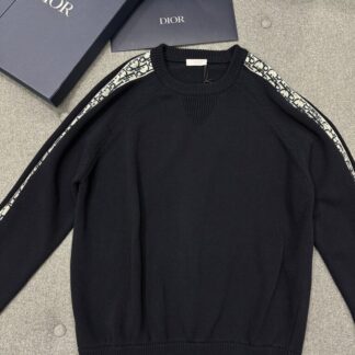 Replica Dior Sweater with Dior Oblique Inserts Deep Blue #4109