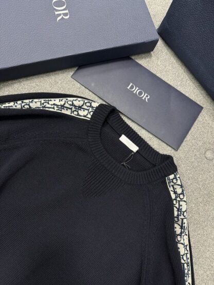  Dior Sweater with Dior Oblique Inserts Deep Blue #4109 - Image 5