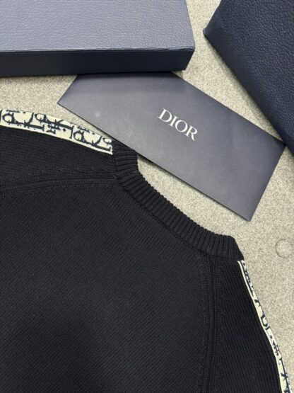  Dior Sweater with Dior Oblique Inserts Deep Blue #4109 - Image 7