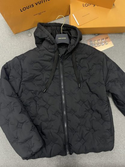  Louis Vuitton Monogram Quilted Hooded Blouson 1AFA72 #3985 - Image 7