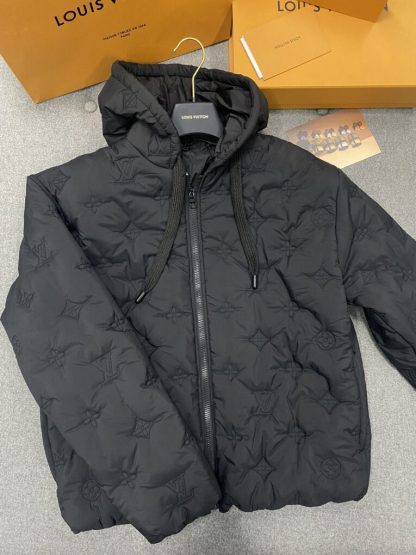  Louis Vuitton Monogram Quilted Hooded Blouson 1AFA72 #3985 - Image 8