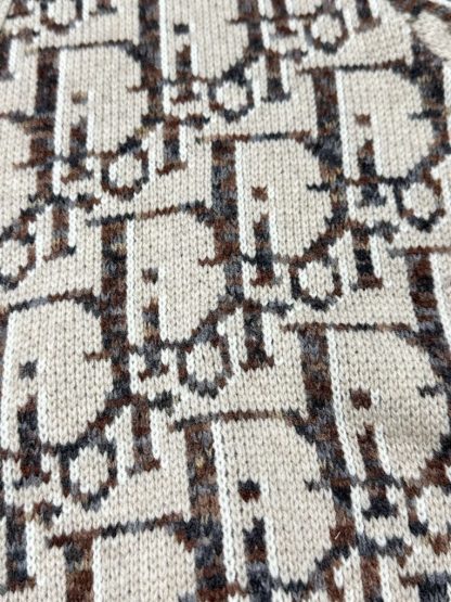  Dior Oblique Cardigan Sweater With Buttons Beige and Brown Virgin Wool Jacquard #3980 - Image 19