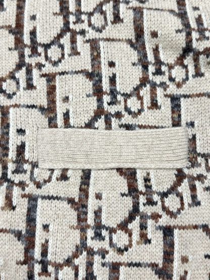  Dior Oblique Cardigan Sweater With Buttons Beige and Brown Virgin Wool Jacquard #3980 - Image 20