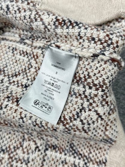  Dior Oblique Cardigan Sweater With Buttons Beige and Brown Virgin Wool Jacquard #3980 - Image 24