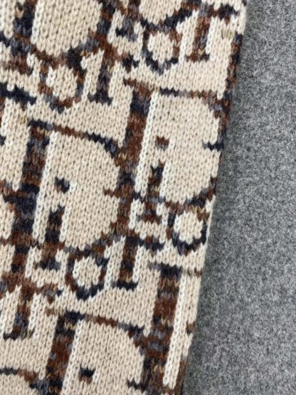  Dior Oblique Cardigan Beige and Brown Virgin Wool Jacquard #3983 - Image 11