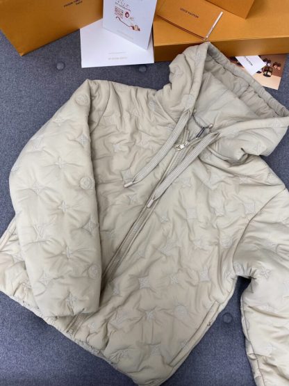  Louis Vuitton Monogram Quilted Nylon Hooded Blouson 1AFYAH #3986 - Image 5