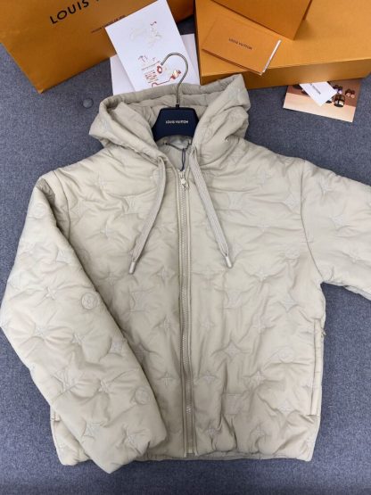  Louis Vuitton Monogram Quilted Nylon Hooded Blouson 1AFYAH #3986 - Image 3
