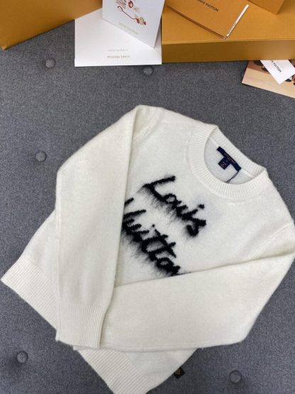  Louis Vuitton Brushed Knit Jumper 1AGHCT White #3988 - Image 4